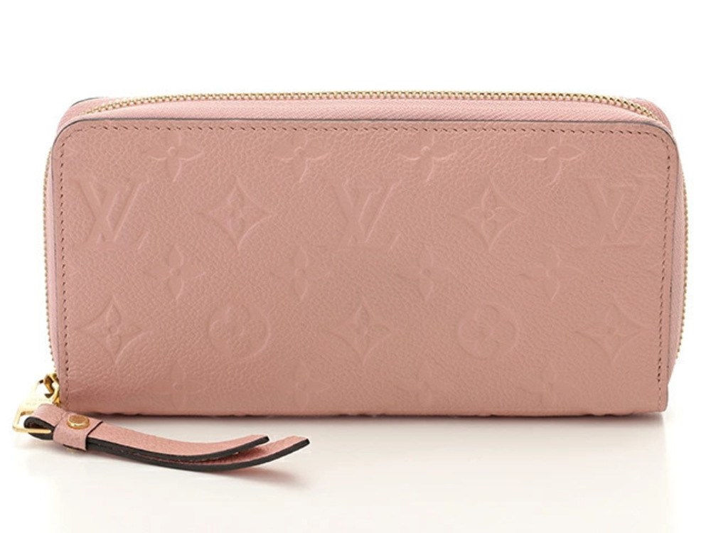 LOUIS VUITTON Zippy Wallet Monogram Empreinte Rose Pink Poudre